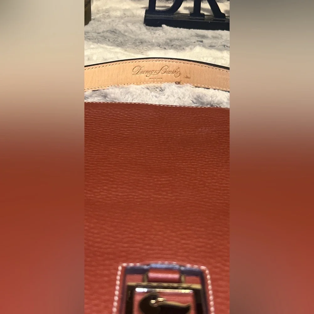 Dooney & Bourke Rich Brown Pebbled Leather Shoulder Bag - Picture 4 of 12
